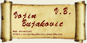 Vojin Bujaković vizit kartica